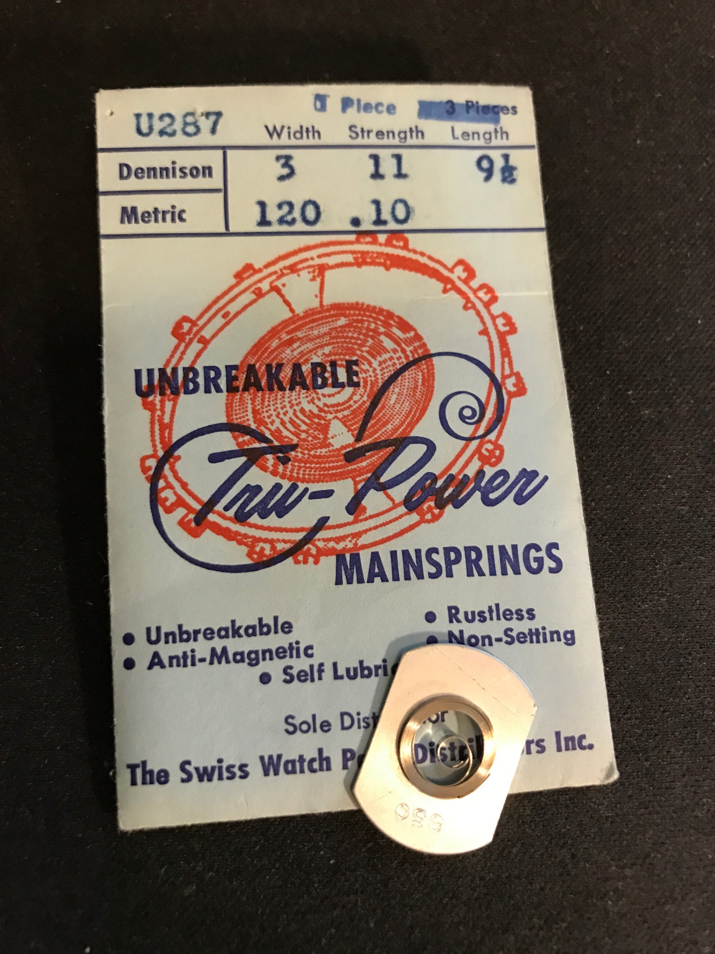 Tru-Power Mainspring U287 for Gruen caliber 235, 430, 431, 435, 440, 719 - Alloy