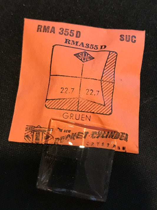 SUC Rocket Faceted Crystal RMA 355D for GRUEN - 22.7 x 22.7mm - New