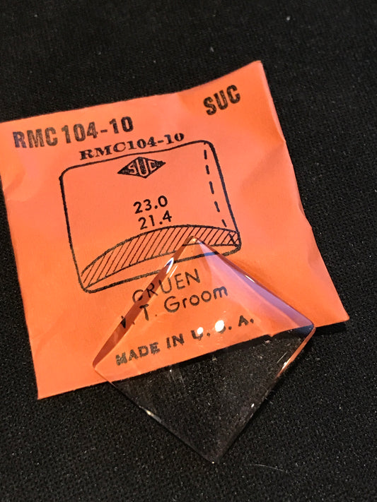 SUC Rocket Crystal RMC 104-10 for GRUEN Veri-Thin The Groom - 23.0 x 21.4mm - New
