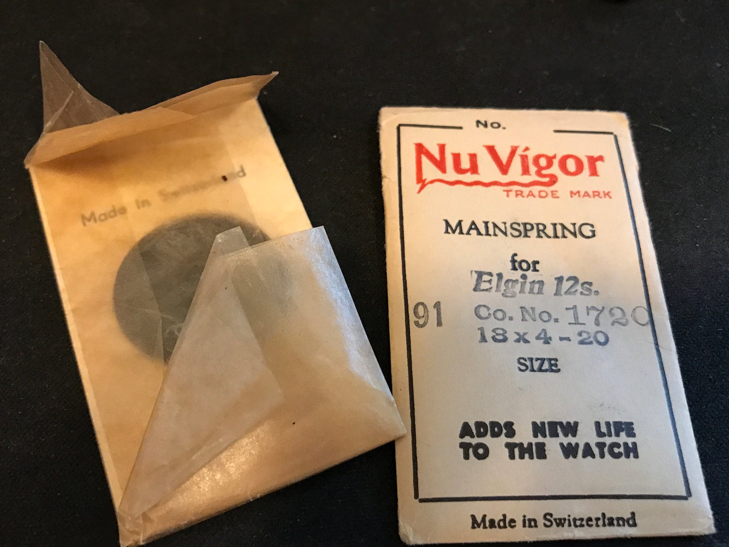 NuVigor Mainspring #91 for Elgin 12s No. Factory No. 1720 - Steel