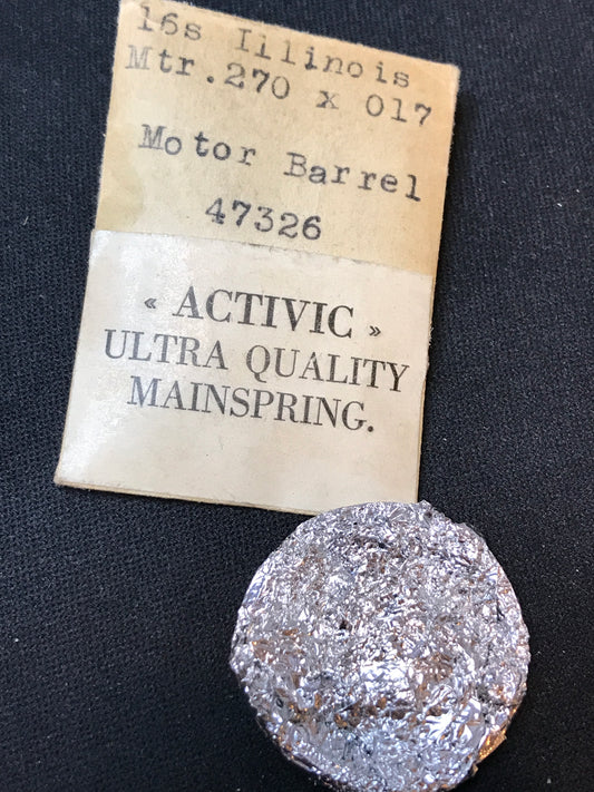 Activic Mainspring for Illinois 16s Factory No. 47326 - Steel