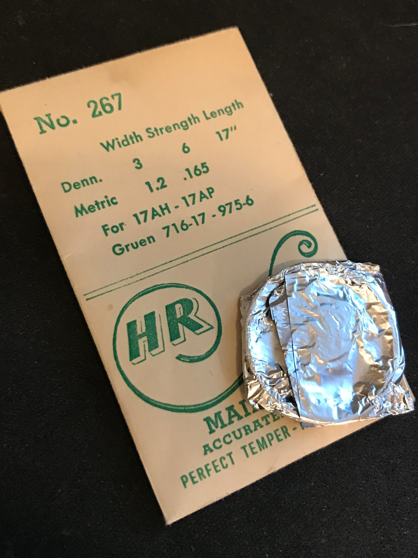 HR Mainspring No. 267 for Bulova 17AH & 17AP movements - Steel