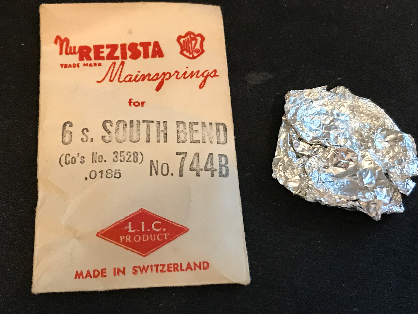 NuREZISTA Mainspring #744B for South Bend 6s Factory No. 3528 - Steel