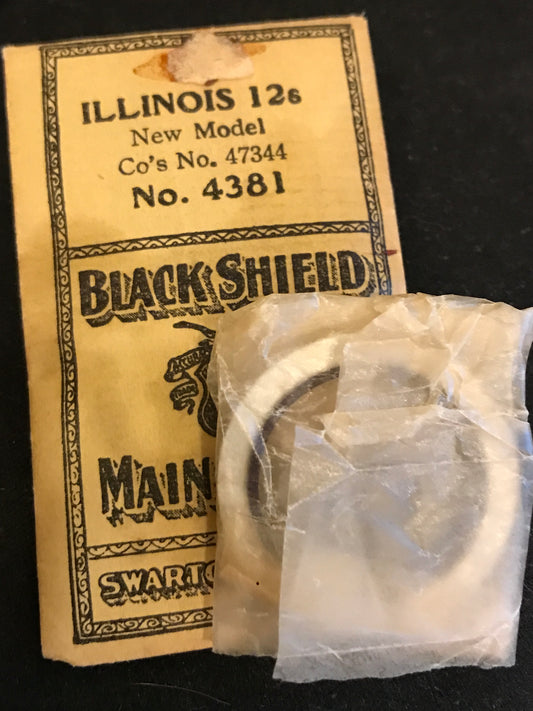 Swartchild Black Shield Mainspring for Illinois 12s Factory No. 47344 - Steel
