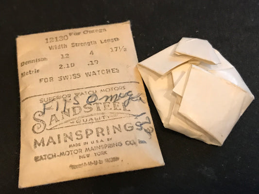 Sandsteel Mainspring #12130 for Omega Caliber 38.5 - Steel