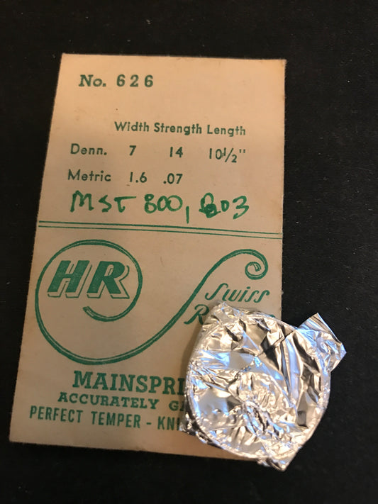 HR Mainspring #626 for MST caliber 800, 803 - Steel