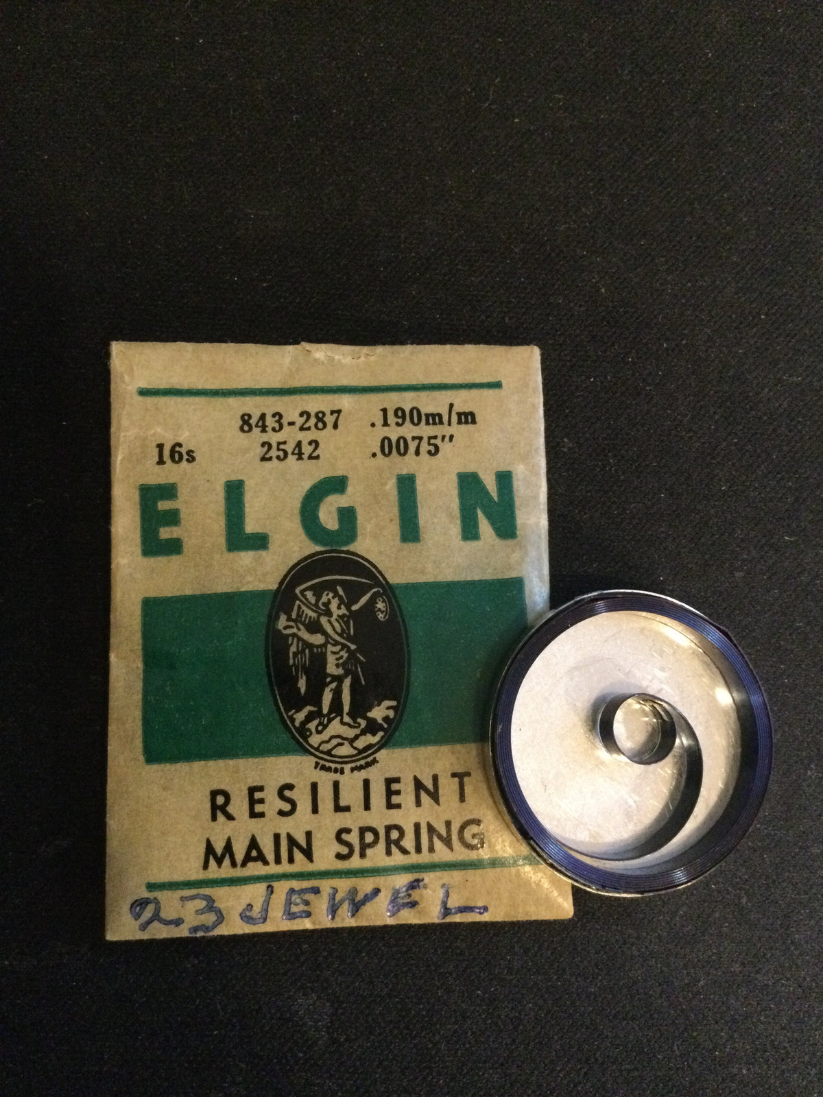 Elgin Factory Mainspring for 16s No. 2542 - Steel