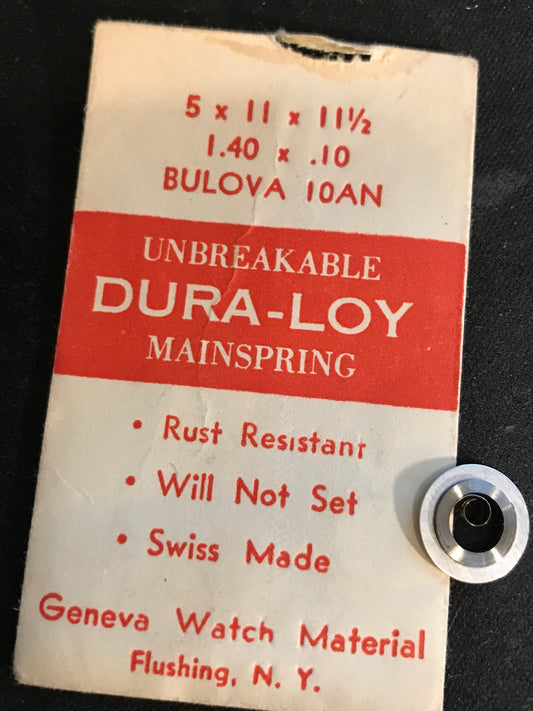 Geneva Watch Material DURA-LOY Mainspring for Bulova 10AN, 10AE - Alloy
