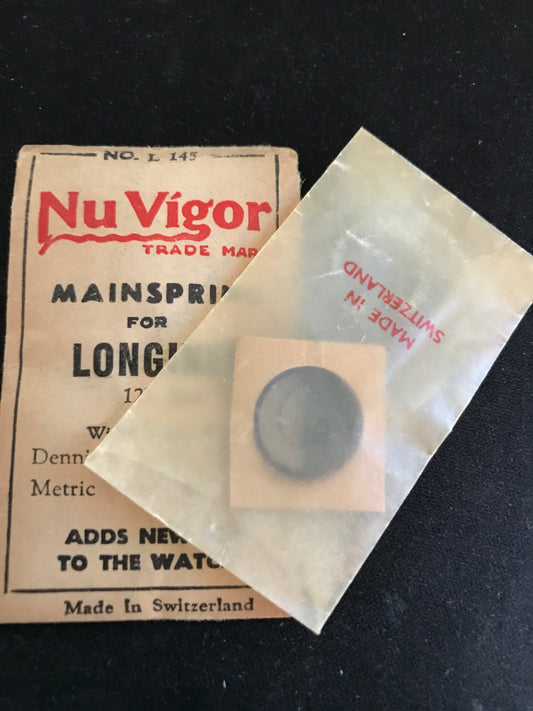 NuVigor Mainspring #L145 for Longines 12 ligne movements - Steel
