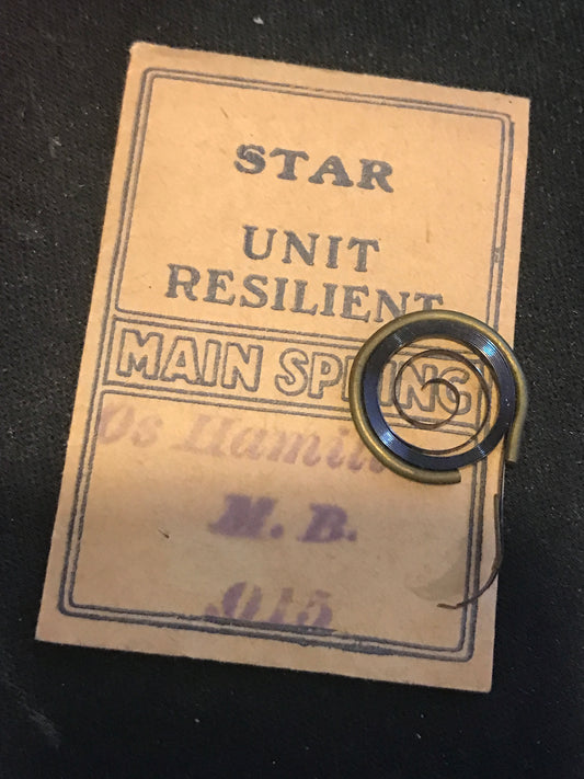 Star Mainspring for Hamilton 0s Factory No. 1535 - Steel