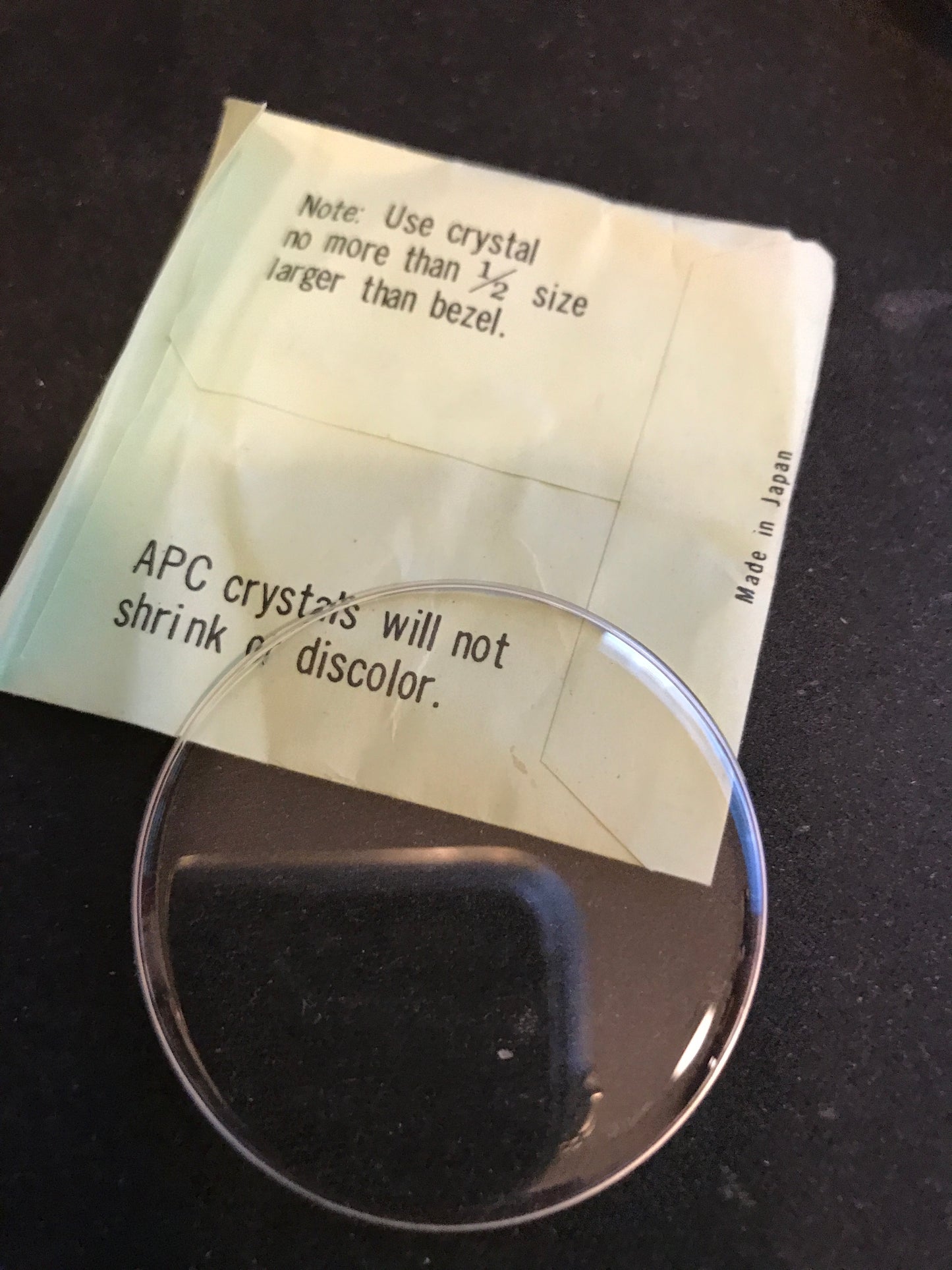 APC Round Pocket Watch Crystal PP 48, 43.1mm - New