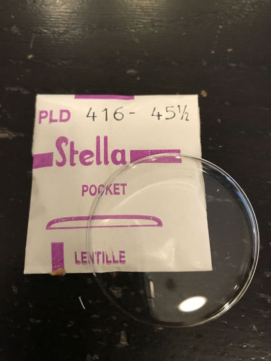 Stella PLD-416 45½ Round Pocket Watch Crystal 41.6mm - New