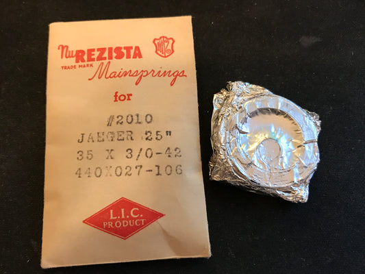 NuREZISTA Mainspring #2010 for Jaeger 25 ligne 8-Day Movement - Steel