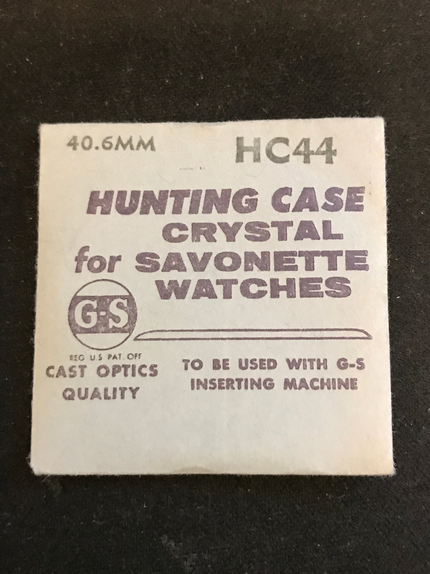 GS HC 44 Hunting Case Pocket Watch Crystal 40.6mm - New