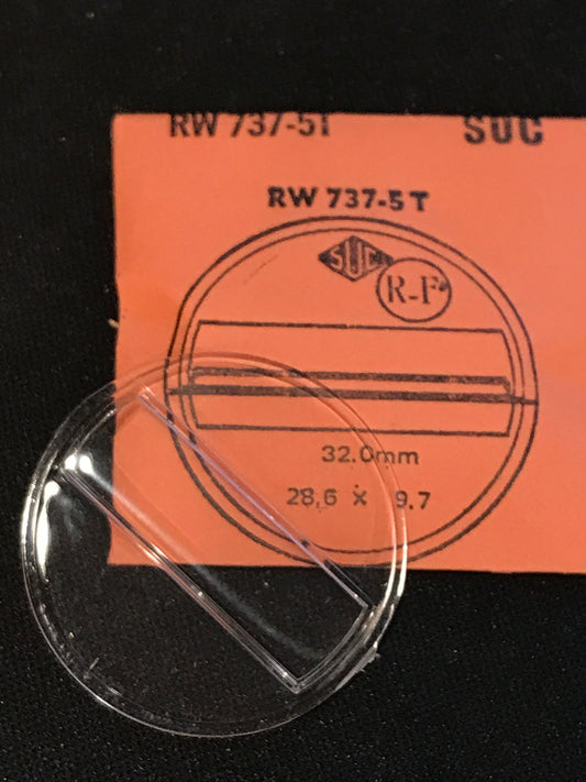 SUC Rocket Crystal RW 737-5T for Swiss Jump Hour Digital - 28.6 x 9.7mm - New
