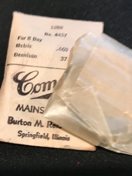 Comsco Mainspring #1089 for Elgin 37s Car & Travel Clock Factory No. 4457 - Steel