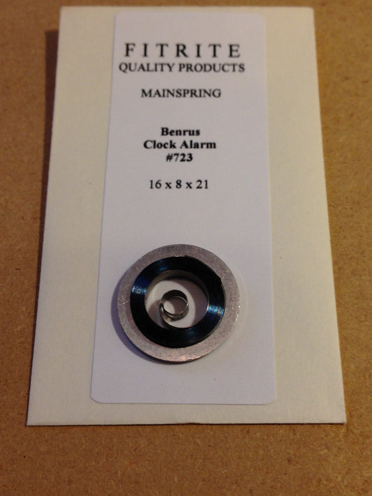 Benrus Travel Clock Alarm Mainspring #723 made by FITRITE