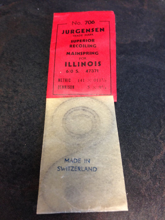 Jurgensen Mainspring for Illinois 6/0s #47371 - Steel