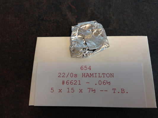 NuREZISTA Mainspring #654 for 22/0s Hamilton Facrtory No. 6621 - Steel