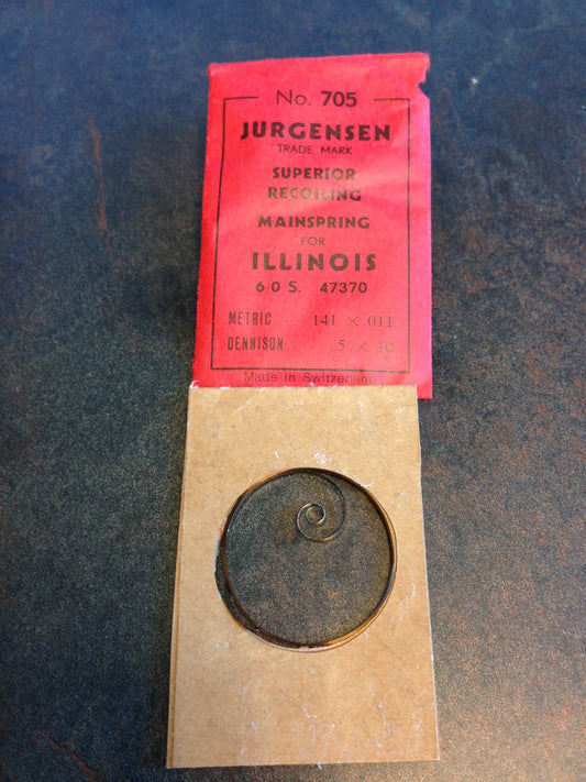 Jurgensen Mainspring for Illinois 6/0s #47370 - Steel
