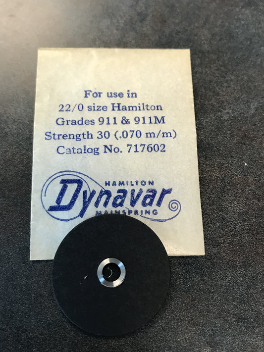 Hamilton Factory Dynavar Mainspring for 22/0s Hamilton No. 717601- Alloy