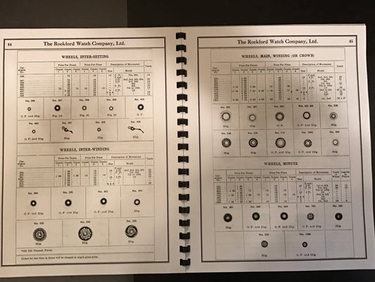 Rockford Watch Material Catalog 1909 edition - reprint