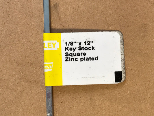 Stanley 1/8" x 12" Zinc Plated Square Key Stock