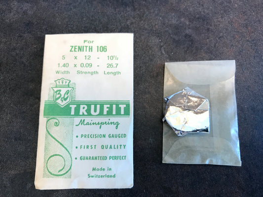 Trufit Mainspring for Zenith caliber 106 - Steel