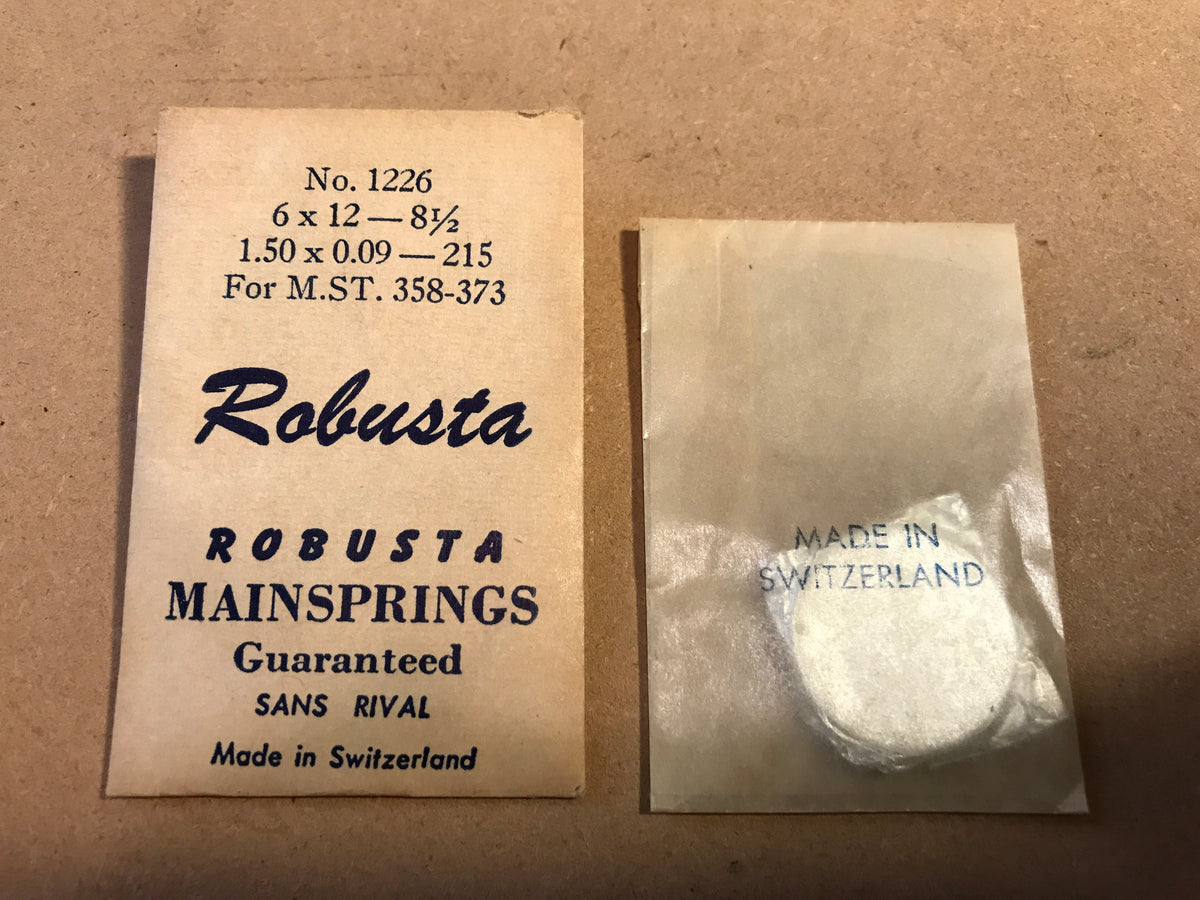 Robusta Mainspring No. 1226 for M.S.T. caliber 358 - 373 - Steel
