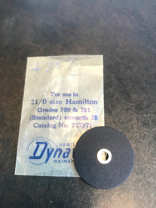 Hamilton Factory Dynavar Mainspring for 21/0s Hamilton No. 717571 - Alloy
