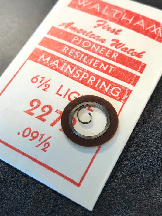 Waltham Factory Mainspring for 6½ ligne Watches No. 2272 / 2239 - Alloy