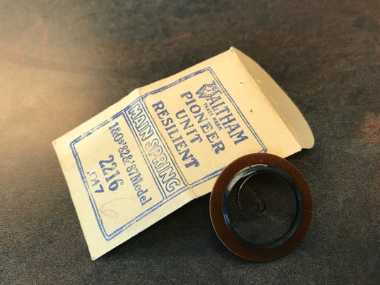 Waltham Factory Mainspring for 0s & 1s '82 & '87 Model No. 2216 - Steel