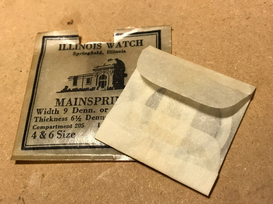 Illinois Factory Mainspring #47353 for 4s & 6s Models - Steel