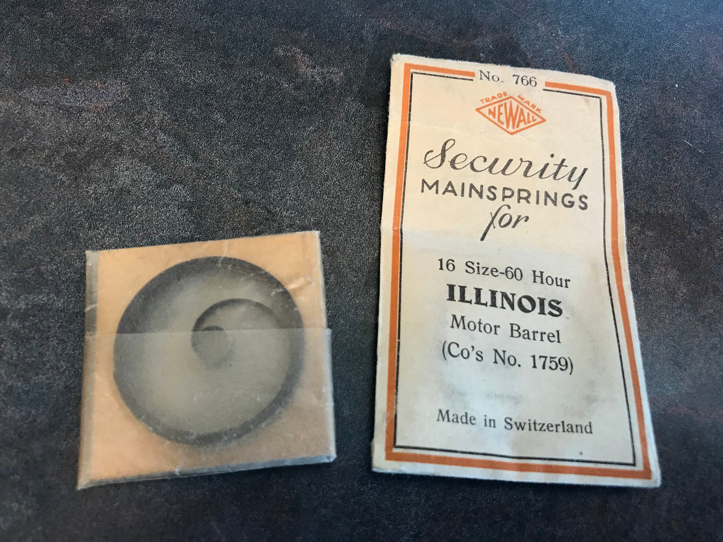 Newall Security Mainspring #766 for Illinois 16s 60hr MB No. 1759 / 47310 - Steel