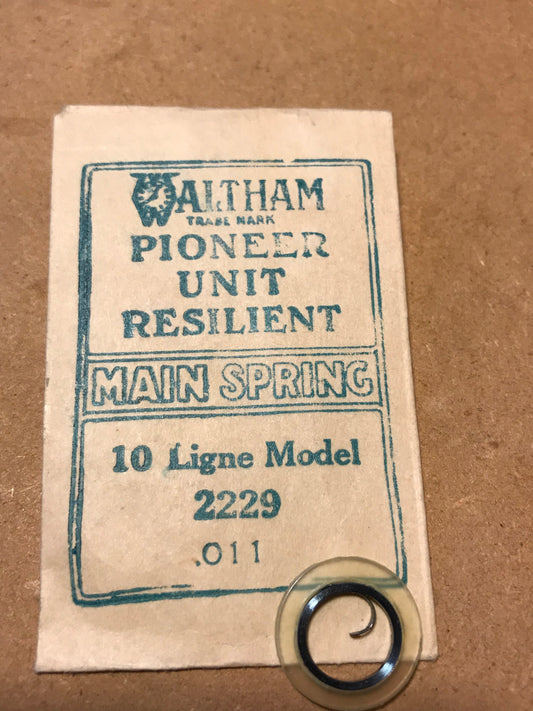 Waltham Factory Mainspring for 10 ligne Watches No. 2229 - Steel