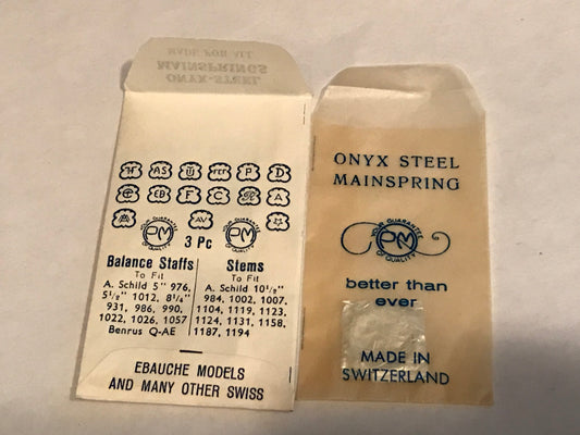 PM Mainspring No. 17 for Bulova 4AL, 4AB & 5AL - ONYX Steel