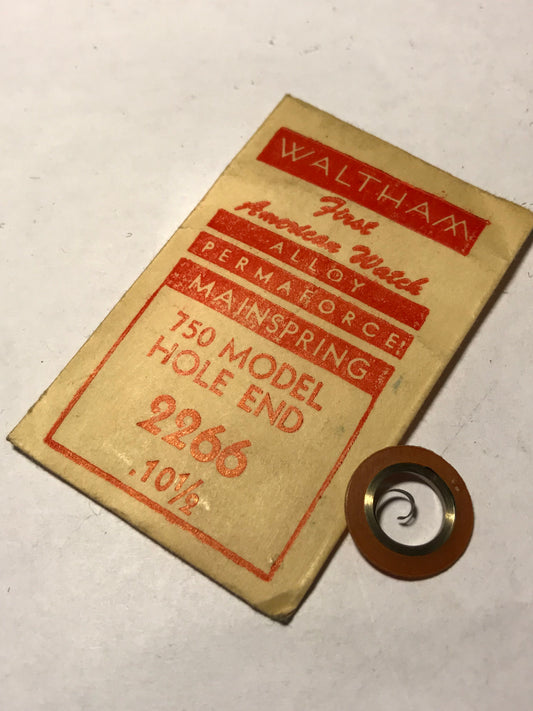 Waltham Factory Mainspring for 7½ ligne Model 750 No. 2266 / 2243 - Alloy