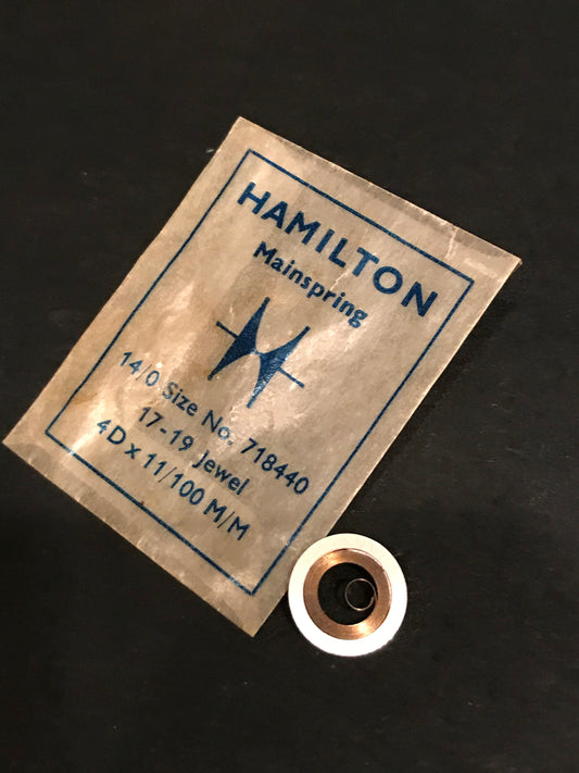 Hamilton 14/0s Factory Mainspring #718440 - Steel