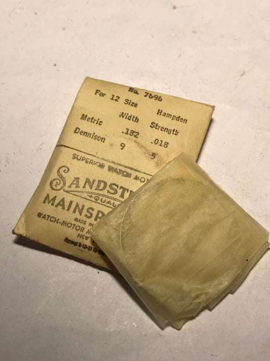 Sandsteel Mainspring for Hampden 12s No. No. 7696 - Steel