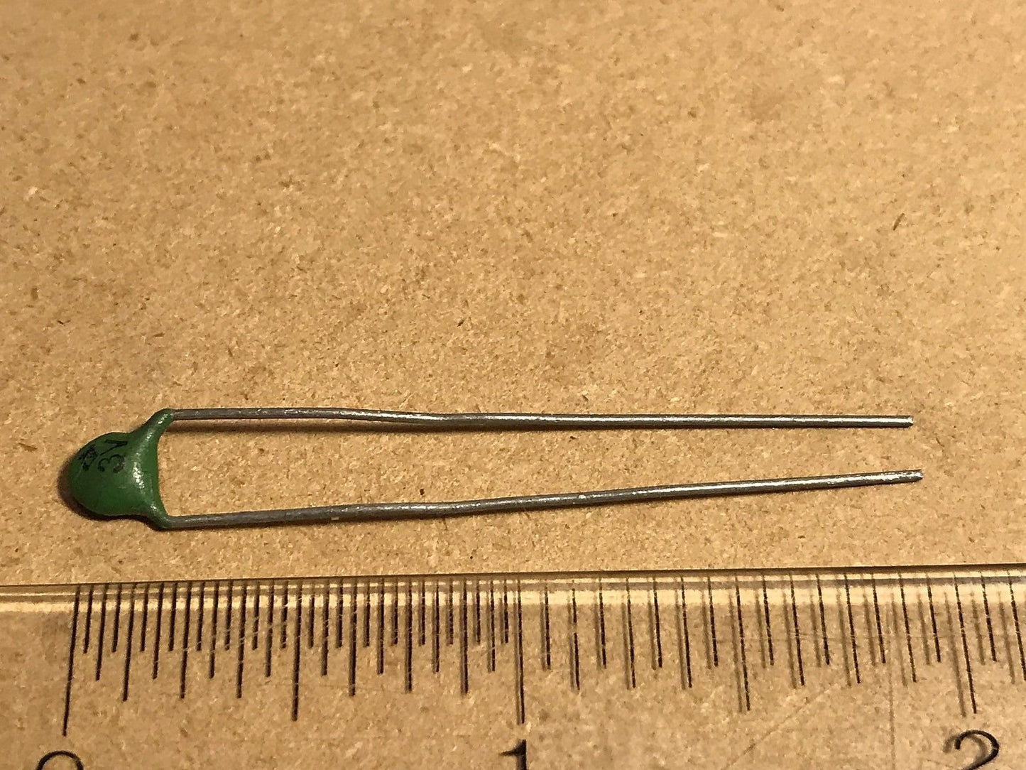 12 x .1uf 3v DC Green Ceramic Disk Capacitors - New