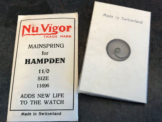 NuVigor Mainspring for Hampden 11/0s #11696 - Steel