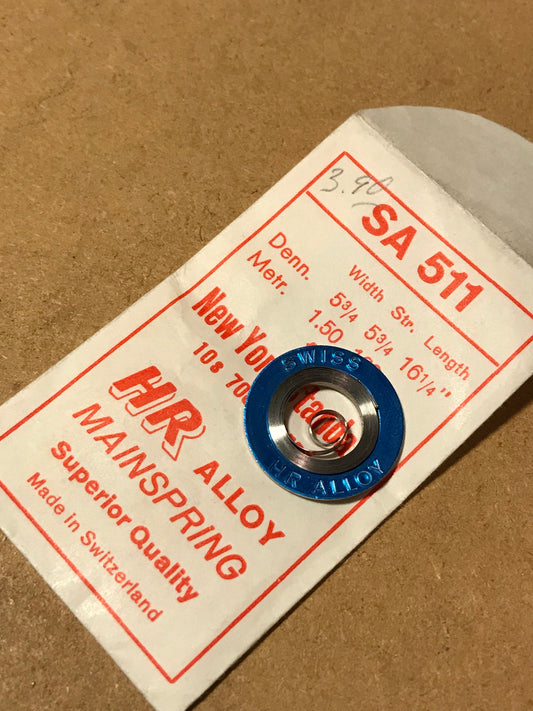 HR Mainspring SA511 for 10s NY Standard Factory No. 7080 - Alloy