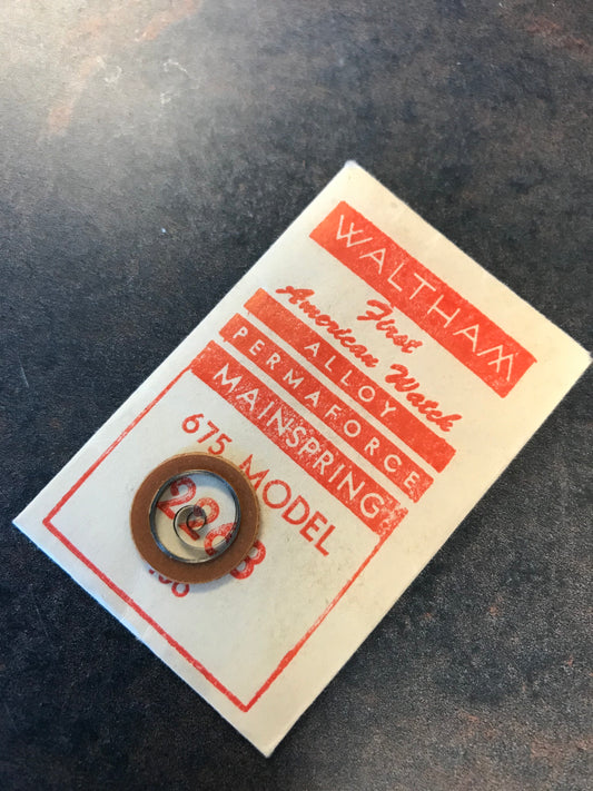 Waltham Factory Mainspring for 6¾ ligne Model 675 No. 2263 - Alloy