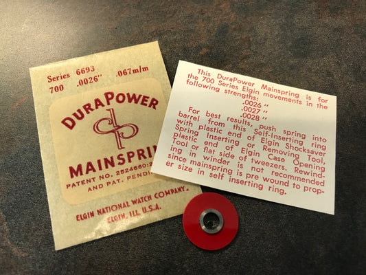 Elgin DuraPower Factory Mainspring 6693 for 700 series movements - Alloy