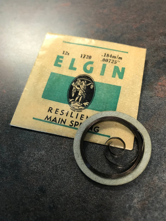 Elgin Factoiry Mainspring for 12s No. 1720 - Steel