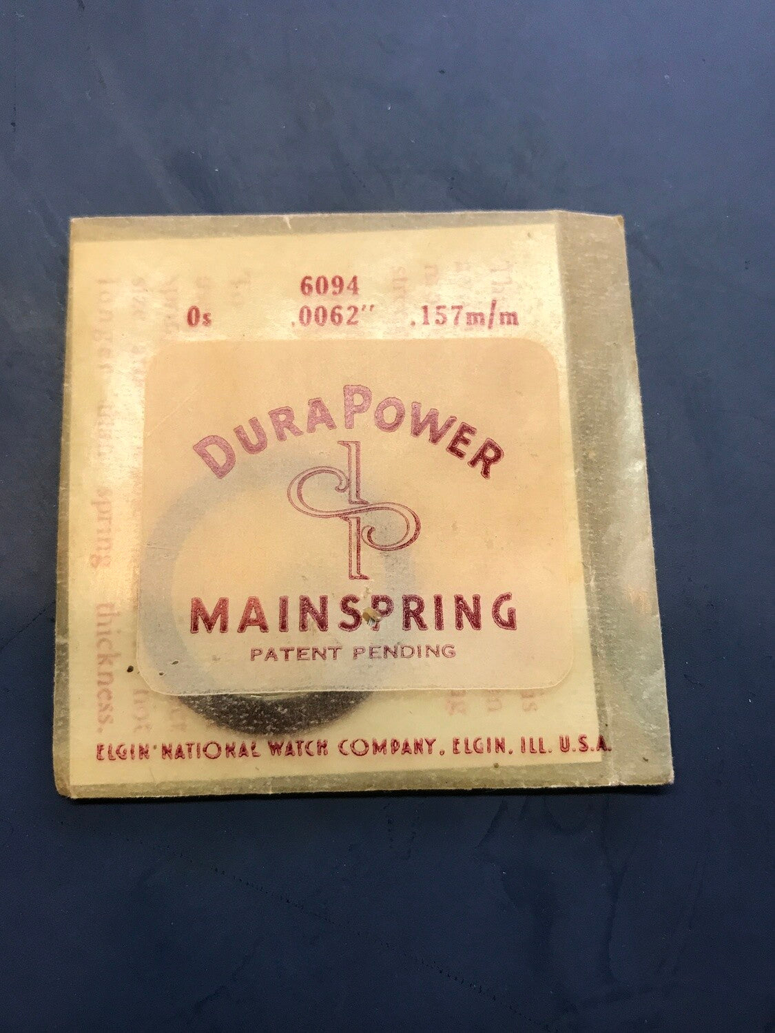 Elgin Factory Mainspring for 0s No. 6094 (825) - Alloy