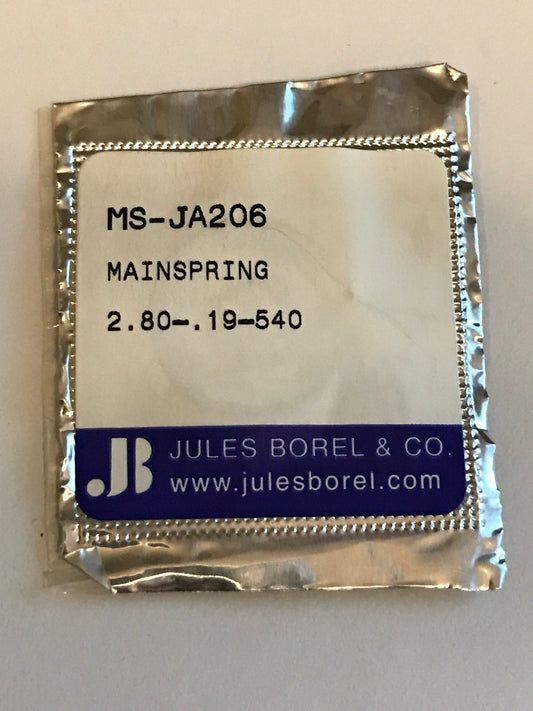 BOREL Mainspring JA206 for 16s Hamilton Factory No. 317 - Alloy