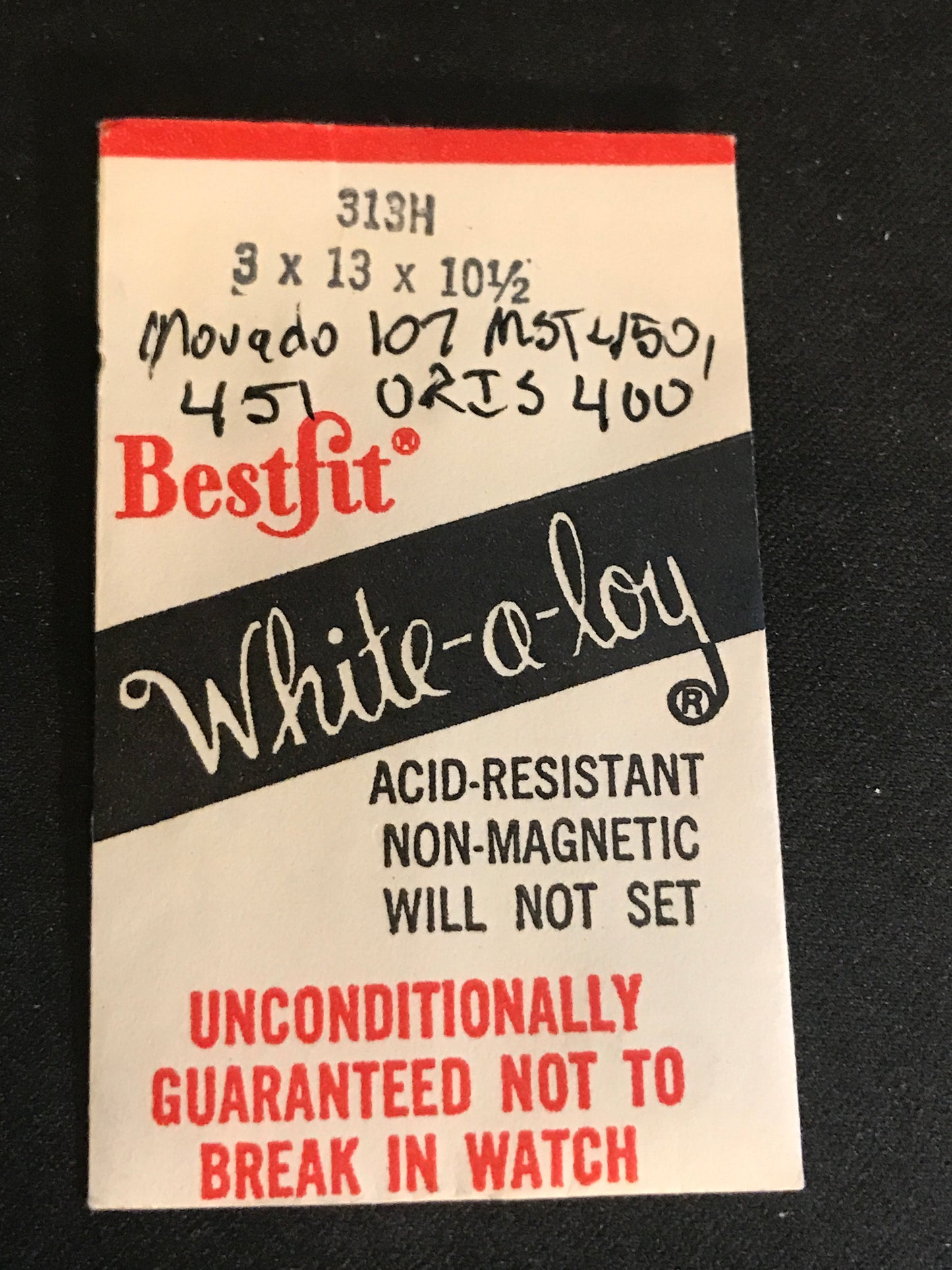 BESTFIT Mainspring 313H for Beguelin 71, Eterna 675, Vulcain 78 - Alloy