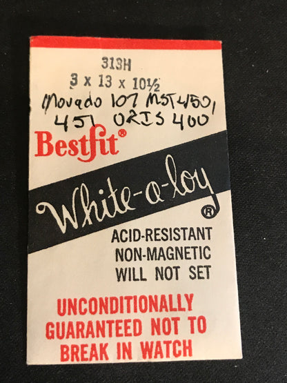 BESTFIT Mainspring 313H for Beguelin 71, Eterna 675, Vulcain 78 - Alloy