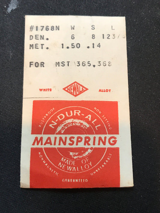 NEWALL Mainspring #1768N for MST 365, 368 - Alloy